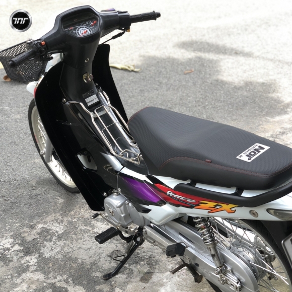 Wave @ 2004 up wave Zx trắng đen leng keng